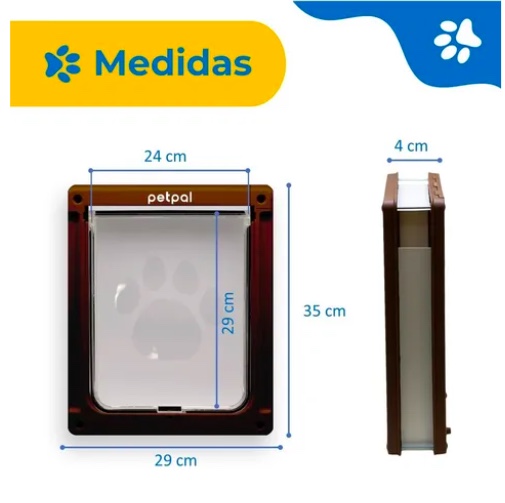 PUERTA ABATIBLE PARA MASCOTA CAFE - 4
