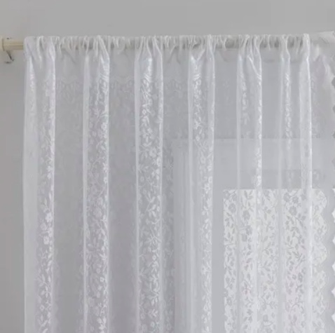 VISILLO HECHA ENCAJE COLOR BLANCO FLOREADO - 5