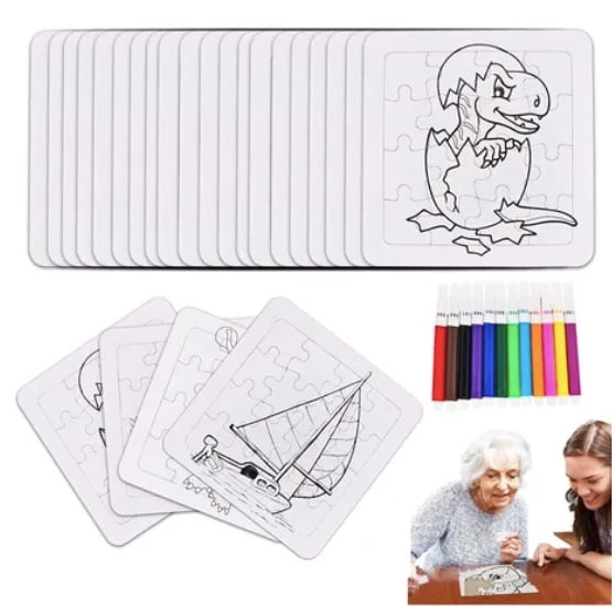 ROMPECABEZAS PARA PINTAR+LAPICES - 1