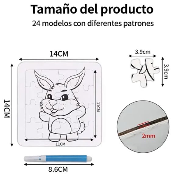 ROMPECABEZAS PARA PINTAR+LAPICES - 2
