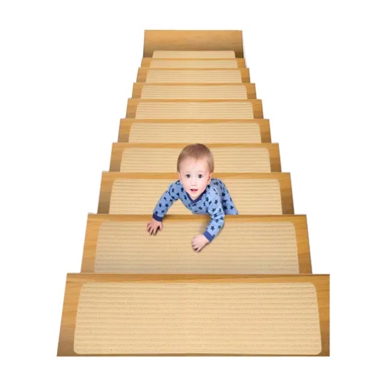 PELDAÑOS DE ESCALERA DE ALFOMBRA ANTIDESLIZANTE - 1