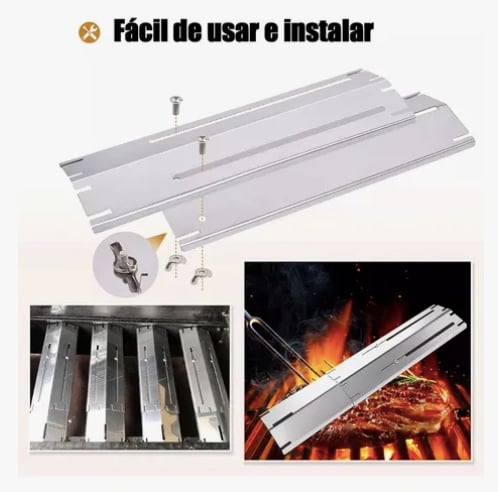 DIFUSOR DE FUEGO AJUSTABLE DE CALOR LLAMA PARRILLA A GAS - 5