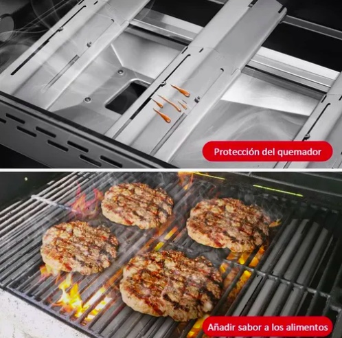 DIFUSOR DE FUEGO AJUSTABLE DE CALOR LLAMA PARRILLA A GAS - 6
