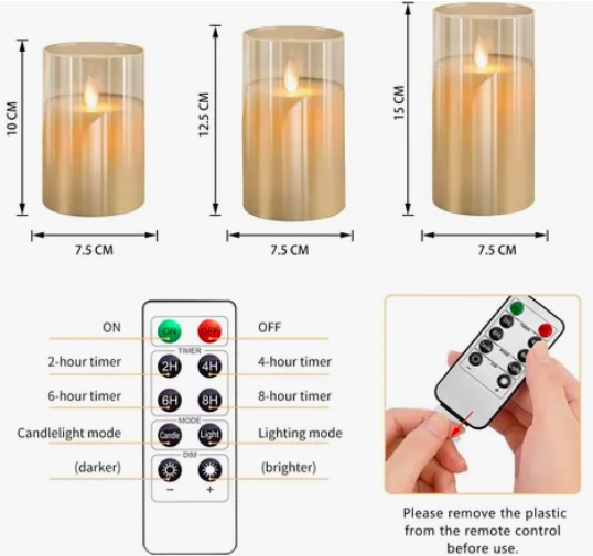VELAS LED PARPADEANTE EFECTO LLAMA - 2