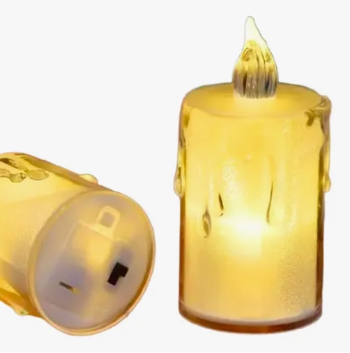 PACK 24 VELAS A PILA DE LED CON EFECTO LLAMA - 1