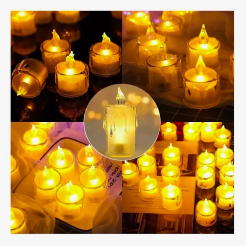 PACK 24 VELAS A PILA DE LED CON EFECTO LLAMA - 7