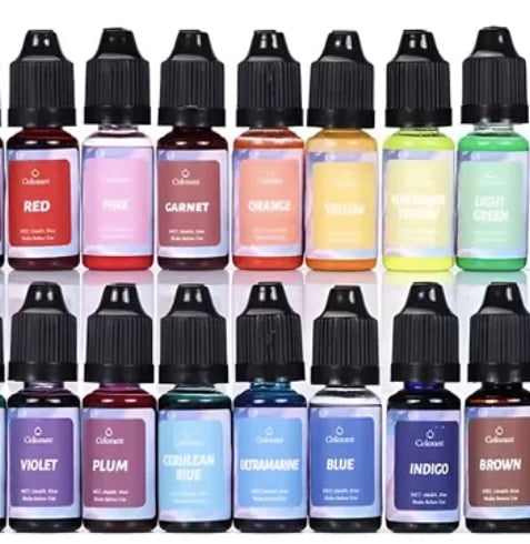 COLORANTE PARA VELA Y JABON PIGMENTO 18 COLORES FLUORESCENT - 1