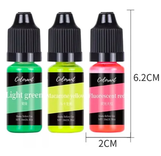 COLORANTE PARA VELA Y JABON PIGMENTO 18 COLORES FLUORESCENT - 2