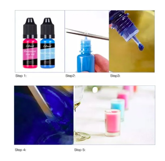 COLORANTE PARA VELA Y JABON PIGMENTO 18 COLORES FLUORESCENT - 4