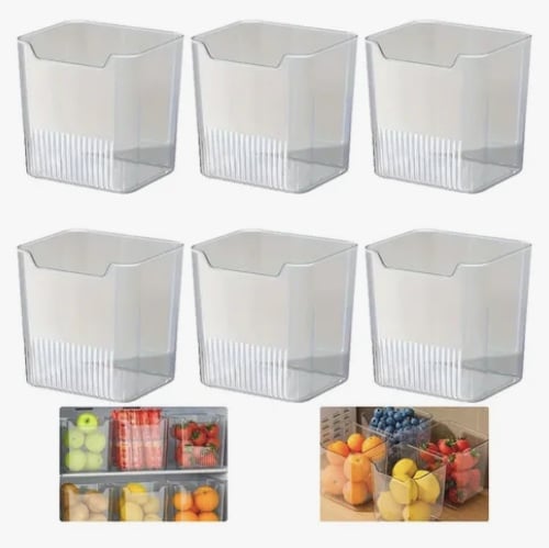 ORGANIZADOR TRANSPARENTE PARA FRIGORIFICO DE 6 PIEZAS - 1