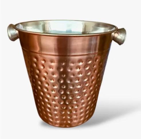 HIELERA CUBETA BALDE ACERO INOXIDABLE COBRE - 1