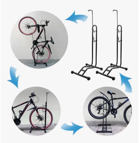 3 EN 1 SOPORTE ESTACIONAMIENTO DE VERTICAL BICICLETERO - 3