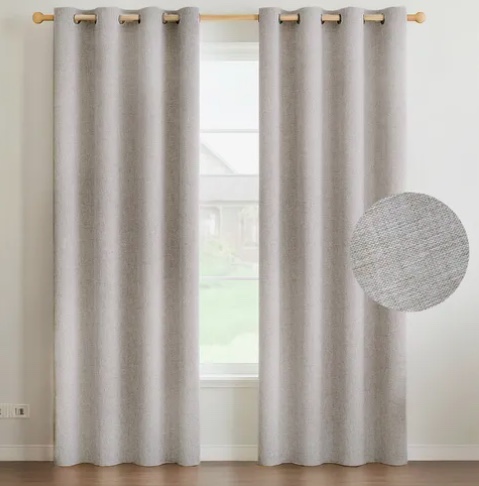 CORTINA BLACKOUT TEXTURA LINO GRIS - 1