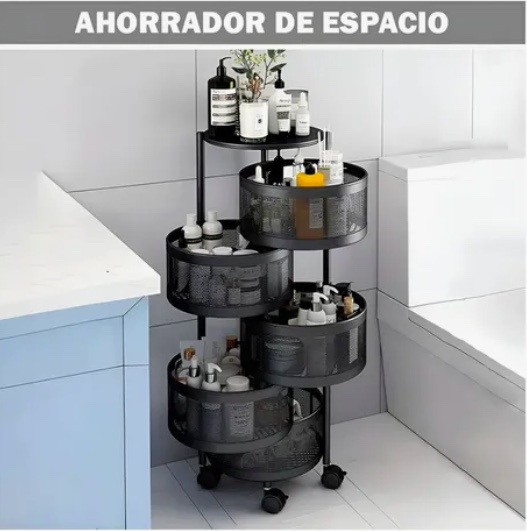 CARRO ORGANIZADOR RUEDAS NEGRO - 5