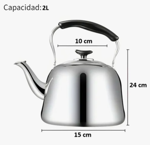 TETERA DE AGUA ACERO INOXIDABLE 2L - 3