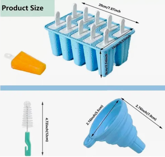 MOLDE SILICONA DE 10 HELADOS PALETA - 2