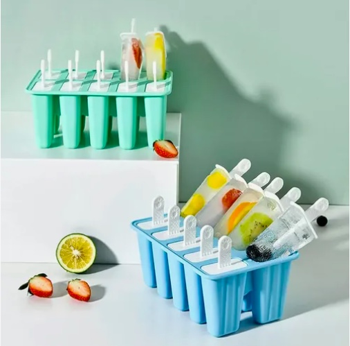 MOLDE SILICONA DE 10 HELADOS PALETA - 3