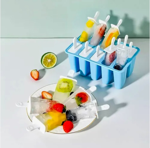 MOLDE SILICONA DE 10 HELADOS PALETA - 4