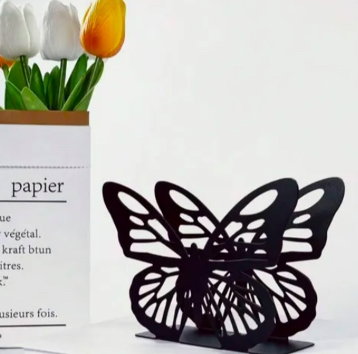 SERVILLETERO DE ALUMINIO MARIPOSA NEGRO - 3