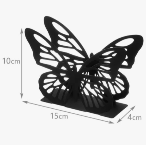 SERVILLETERO DE ALUMINIO MARIPOSA NEGRO - 4