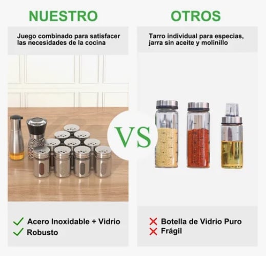 15 FRASCOS DE VIDRIO ESPECIEROS - 3