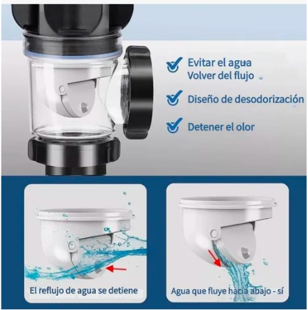 JUEGO DE TUBOS DE DESAGÜE DE FREGADERO MULTIFUNCION - 2