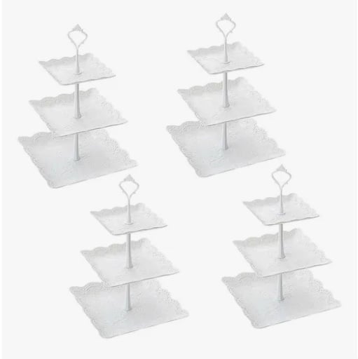 PACK X4 PORTA TORTA BLANCO - 1