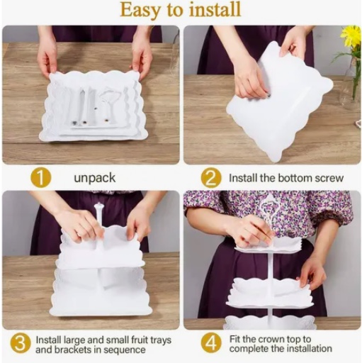 PACK X4 PORTA TORTA BLANCO - 4