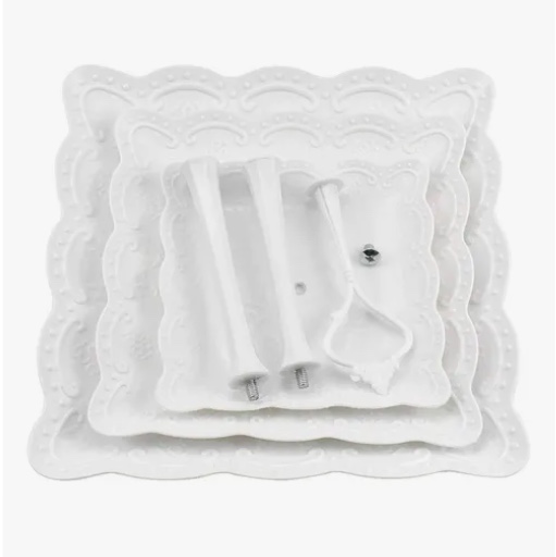 PACK X4 PORTA TORTA BLANCO - 5