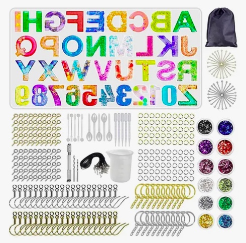 SET 353 PIEZAS MOLDES SILICONA RESINA - 1