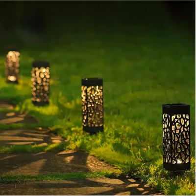 PACK DE 6 FOCOS LED SOLAR ESTACA JARDIN - 4