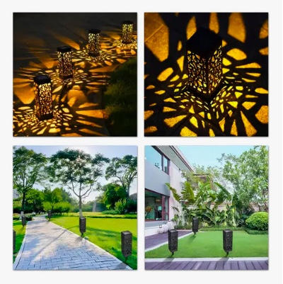 PACK DE 6 FOCOS LED SOLAR ESTACA JARDIN - 6