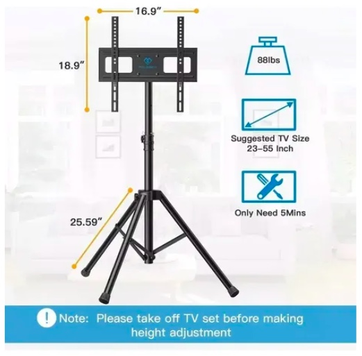 BASE TRIPODE PEDESTAL TV 32 A 55 PULGADAS - 3