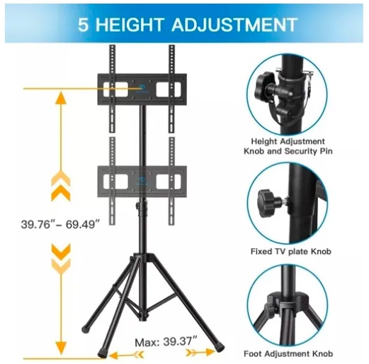 BASE TRIPODE PEDESTAL TV 32 A 55 PULGADAS - 4