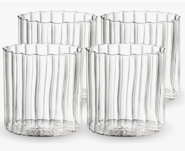 SET 4 VASOS DE VIDRIO VERTICAL - 1