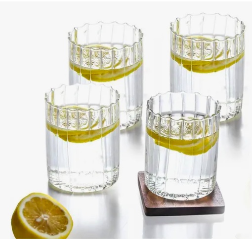 SET 4 VASOS DE VIDRIO VERTICAL - 2
