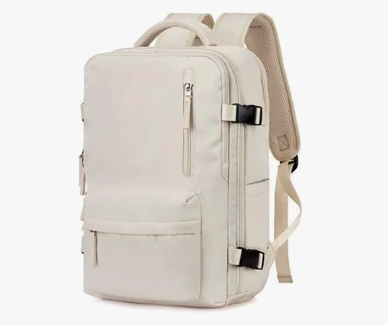 MOCHILA VIAJE CABINA AVION IMPERMEABLE BLANCA - 1