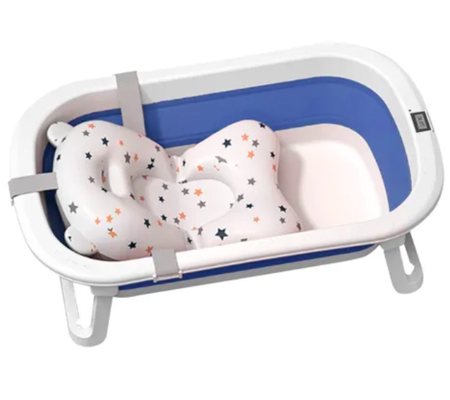 BAÑERA PLEGABLE PARA BEBE AZUL - 1