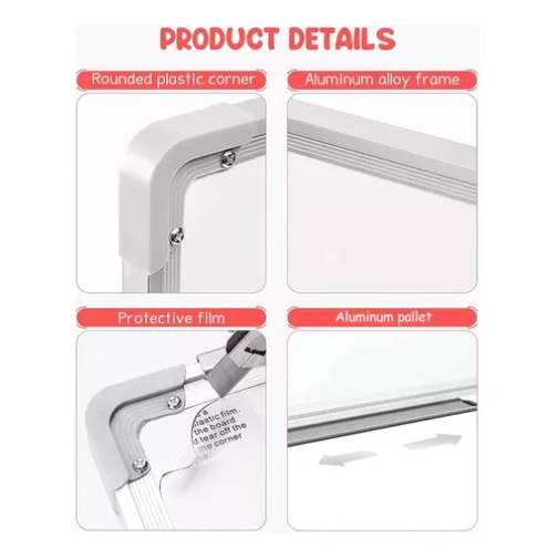 SET PIZARRA ACRILICA MAGNETICA BLANCA - 4