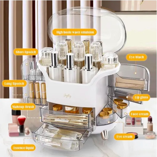 CAJA ORGANIZADOR DE COSME TICOS MAQUILLAJE PORTATIL - 4
