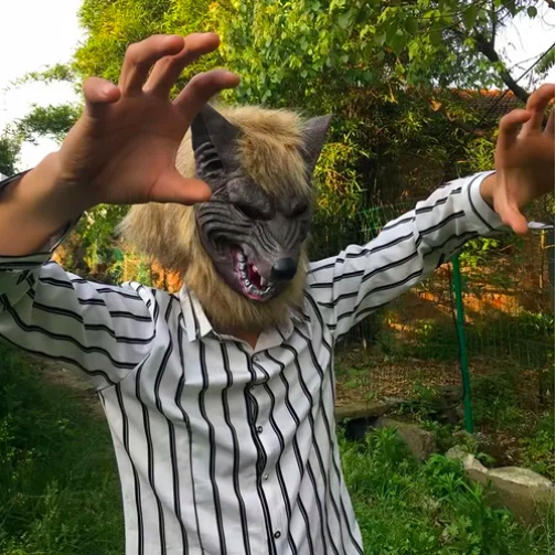 MASCARA HOMBRE LOBO COSPLAY DISFRAZ - 3