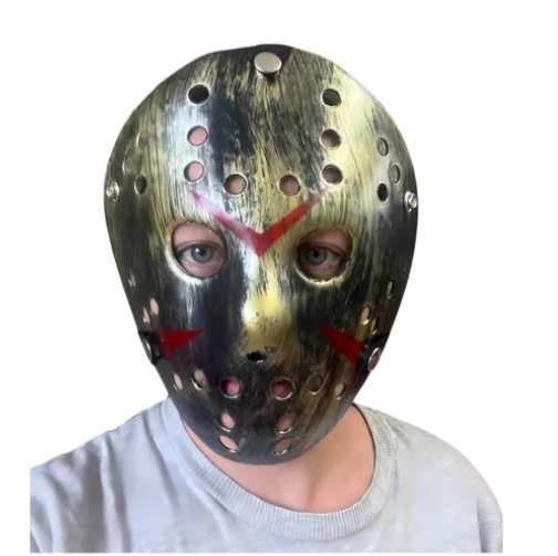 MASCARA JASON VOORHEES COLOR DORADO OSCURO - 1
