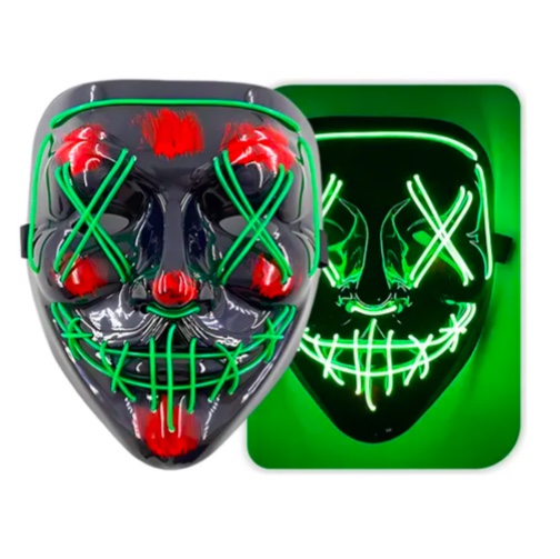 MASCARA LED DE NEON VERDE - 1