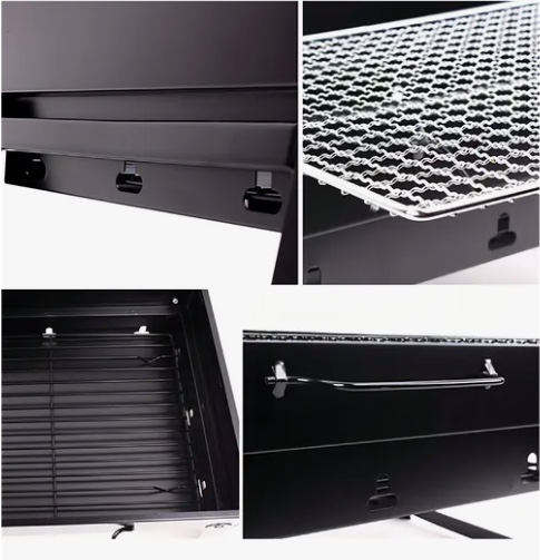 MINI PARRILLERA PLEGABLE DE CARBON PORTATIL - 3