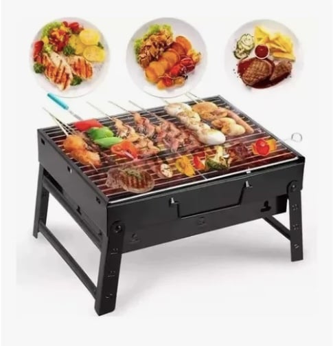 MINI PARRILLERA PLEGABLE DE CARBON PORTATIL - 4