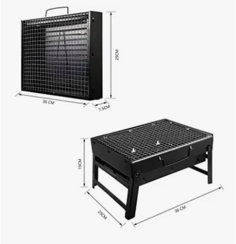 MINI PARRILLERA PLEGABLE DE CARBON PORTATIL - 7