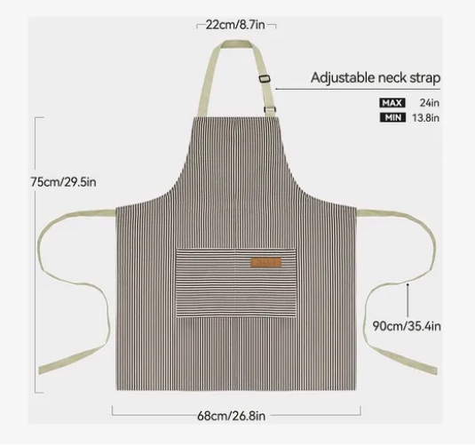 2 PZS MANDIL DELANTAL PARA CHEF - 4