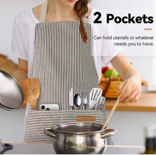2 PZS MANDIL DELANTAL PARA CHEF - 6
