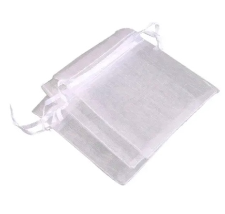 BOLSAS DE ORGANZA 100 UNIDADES BLANCA - 1