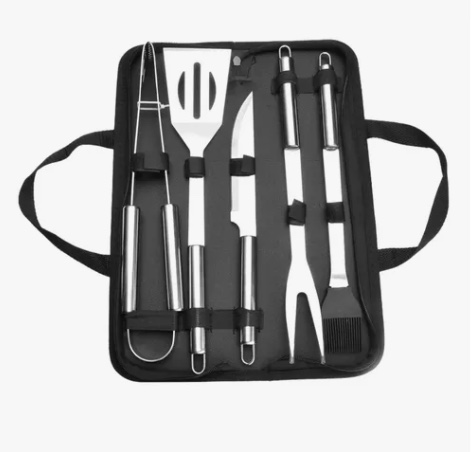 SET PARRILLERO HERRAMIENTAS PROFESIONAL PARA ASADO ESTUCHE - 2